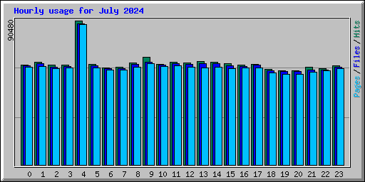 Hourly usage for July 2024