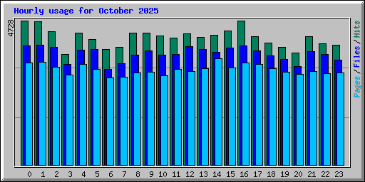 Hourly usage for October 2025